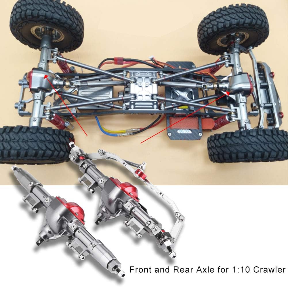 Vikye Autoachsen, vordere Portalachsen aus Aluminiumlegierung für SCX10 AXIAL RC4WD D90 1:10 Crawler