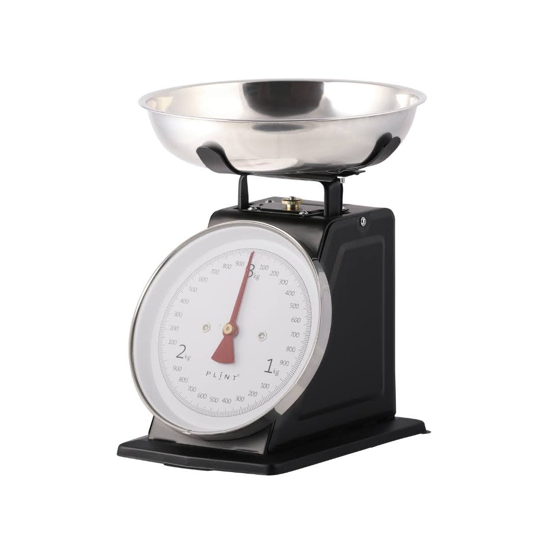 PLINT New 3KG Traditional Weighing Kitchen Scale With Stainless Steel Bowl, Retro Scales Mechanical
