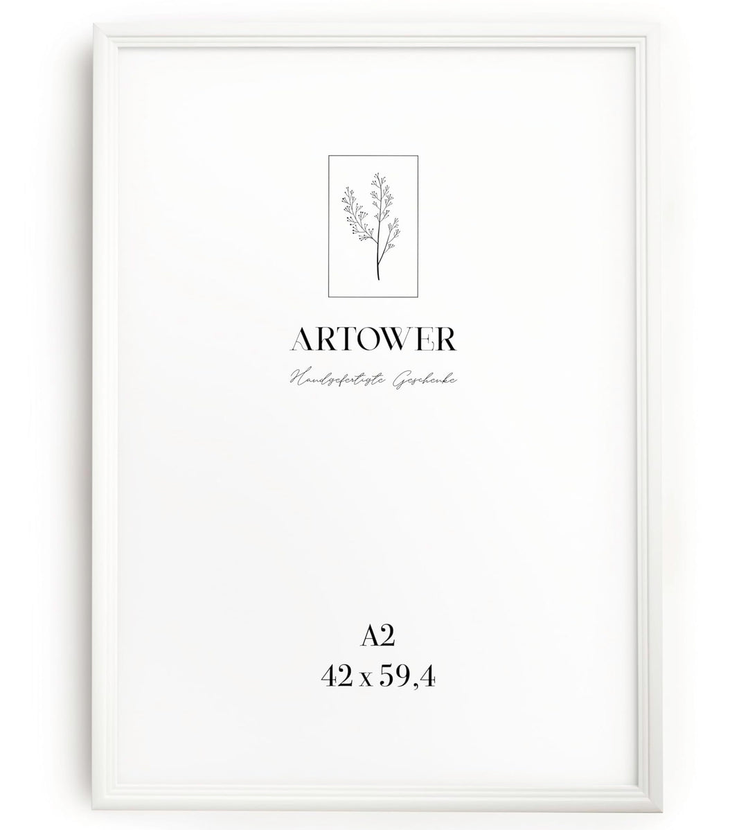 Artower® Bilderrahmen Vintage Weiss Holz Rahmen für DIN A2 42 x 59,4 cm | Posterrahmen Gross für Col