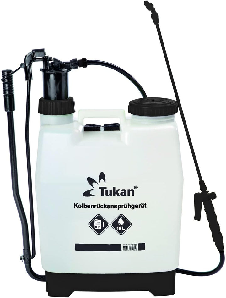 TUKAN Rückenspritze 16 Liter | Gartenspritze mit gepolsterten Schultergurten TUKAN 16 Liter, TUKAN 1
