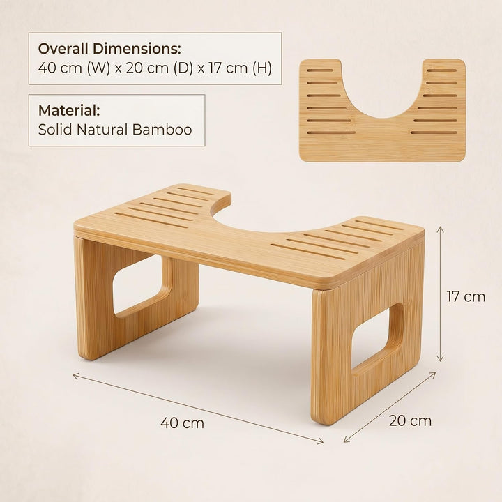 Toilettenhocker Erwachsene, 40×20×17cm Ergonomischer Klohocker WC | Hocker Badezimmer, für Hämorrhoi