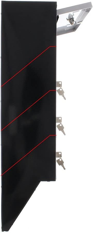 Profirst Cetiri Briefkastenanlage Silber Schwarz Stahlblech Namensschildhalter Zylinderschloss je 2