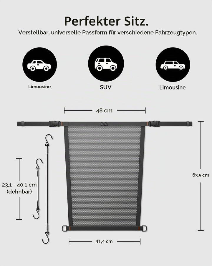 Spigen Tesla Model Y/3/X/S Hundegitter Auto, Tierbarriere mit Hartgitter &amp; Haken für Rücksitz-Trenne