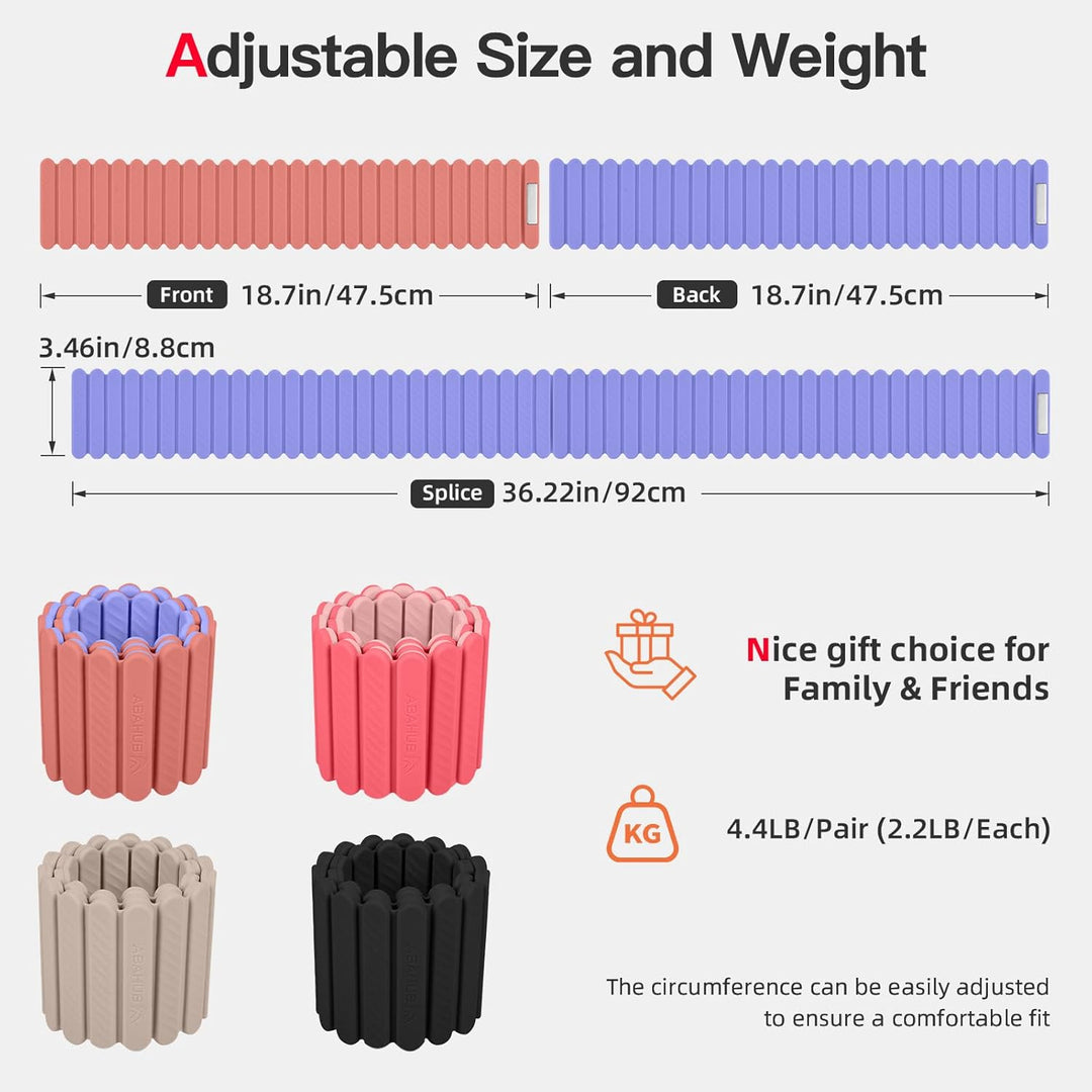 Abahub Magnetische Gewichte Hand Fuss Wrist Ankle Weights Handgelenk Gewichte für Beine und Arme Set