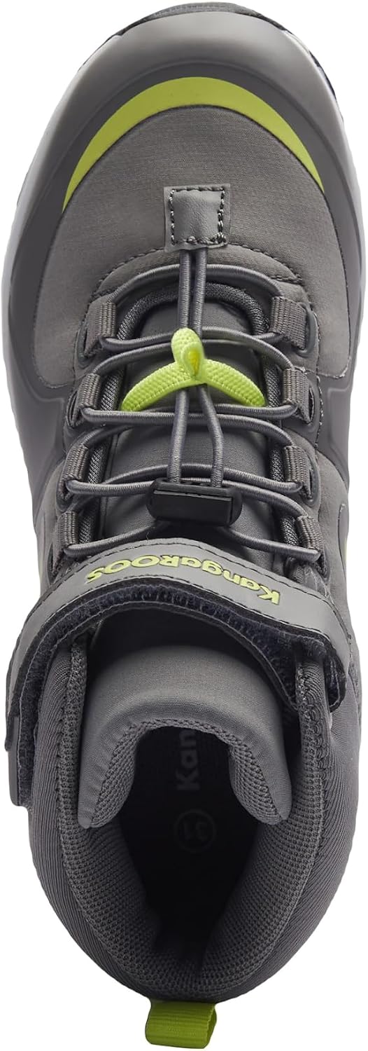 KangaROOS Unisex Kinder Kx-Hydro Sneaker 27 EU Ultimate Grey Limetta, 27 EU Ultimate Grey Limetta