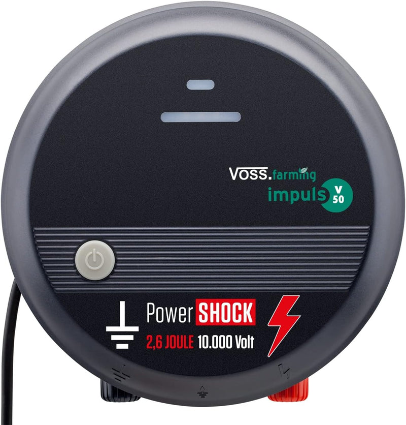 VOSS.farming 230V Weidezaungerät mit PowerShock, gefühlte 5,2 Joule und 10.000V schlagstarkes Elektr