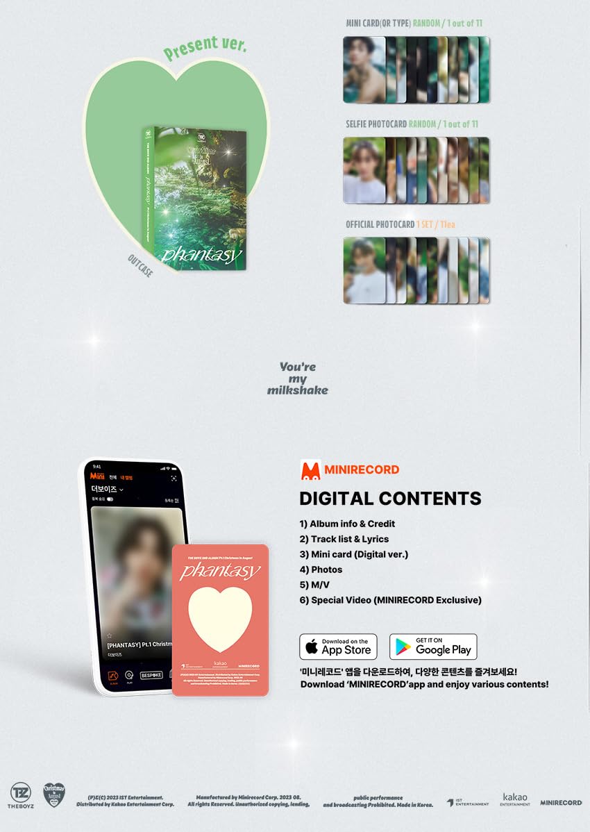THE BOYZ - Vol.2 Phantasy Part.1 Christmas in August PLATFORM version (3 versions SET), 3 versions S