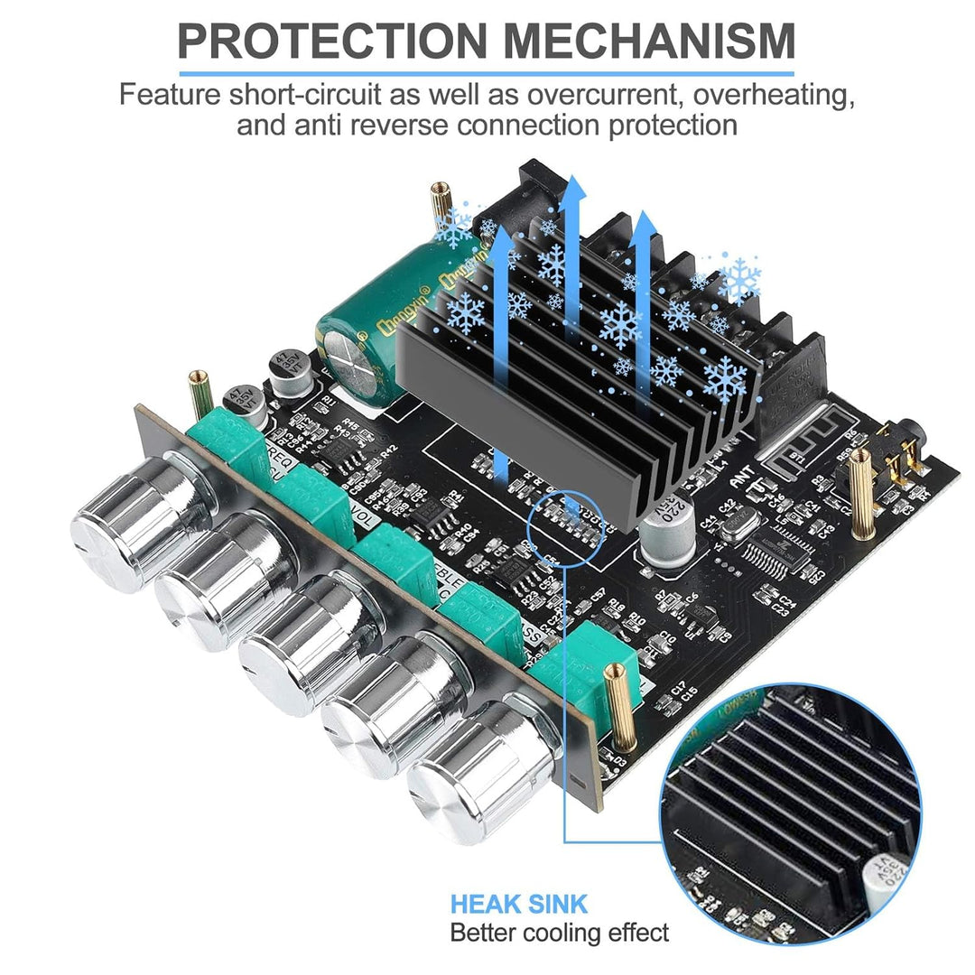 Bluetooth Verstärker Modul Hifi Stereo - 2.1 Audio Amplifier Board Mini Digital Endstufe Platine Bas
