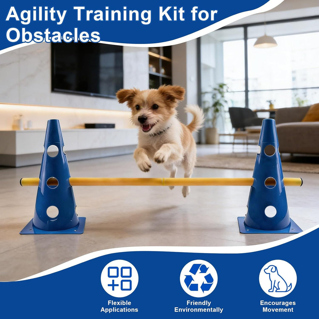 Agility Set Hunde Klein, Kinder Agility Trainingsgerät, Hindernisse für Pferde & Hundeparcours, Kege