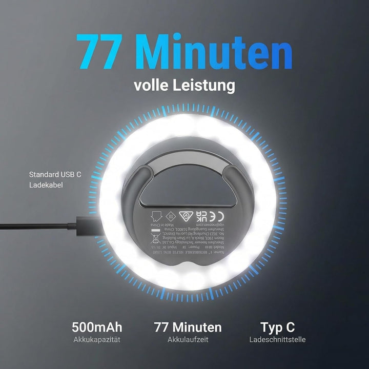 NEEWER ENTRY LEVEL VERSION 4" Selfie Ring Light Handy kompatibel mit iPhone, 5W zweifarbiges wiedera