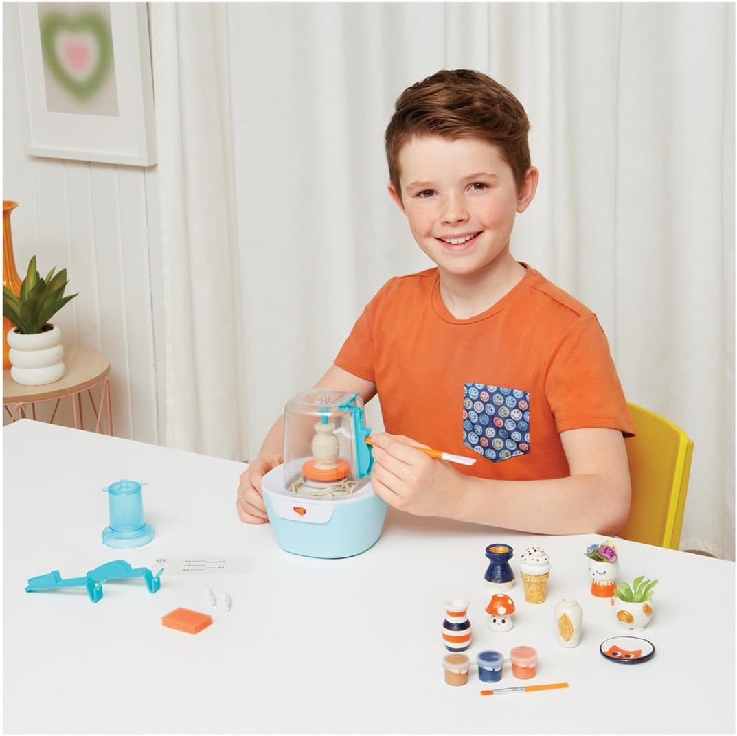 Make It Real 2901465 Mini Töpferstudio, DIY Töpferei Set und Modellier-Werkstatt für Kinder ab 8 Jah