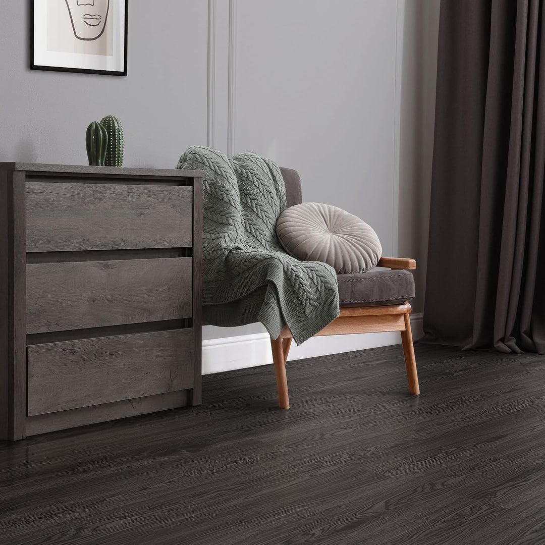 ML-Design Deluxe PVC Bodenbelag, Selbstklebende Vinyl-Dielen, Vinylboden, 91,5 cm x 15,3 cm x 2 mm,