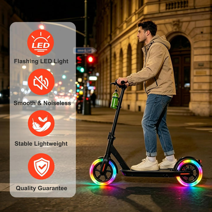 200mm Scooter Rollen, 2 Stück Leuchtende Stunt Scooter Rollen, LED Scooter Räder mit ABEC-7 Kugellag