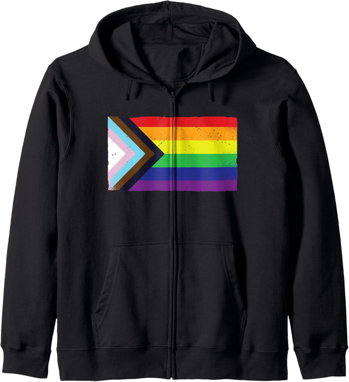 LGBT Gay Lesben CSD Pride Flag LGBTQ Grunge Kapuzenjacke