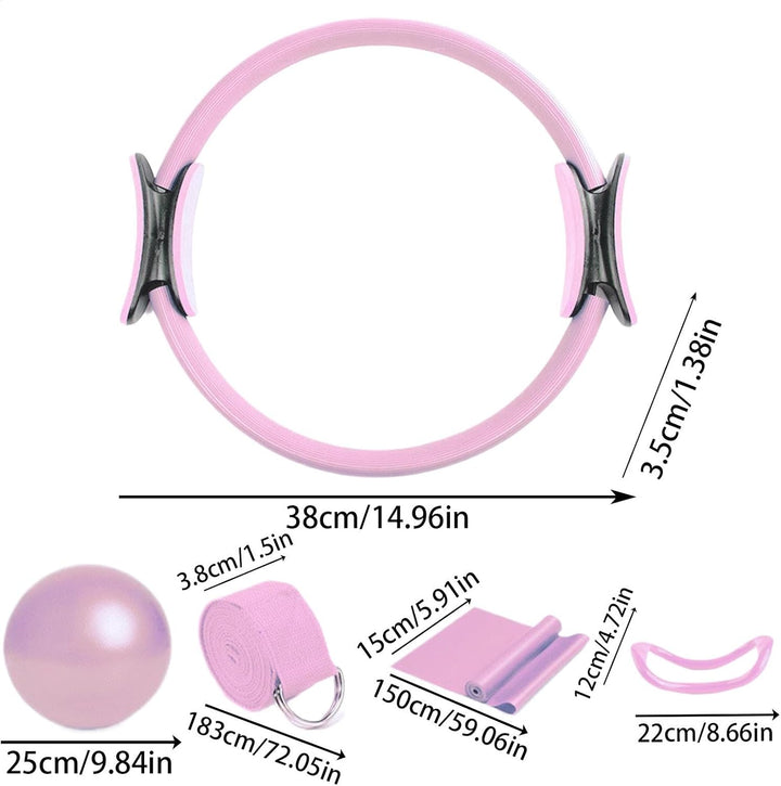 Pilates Ring Set, Pilates Essentials Kit Für Frauen, Pilate Ring Und Ball Set, Widerstandsbänder - 5