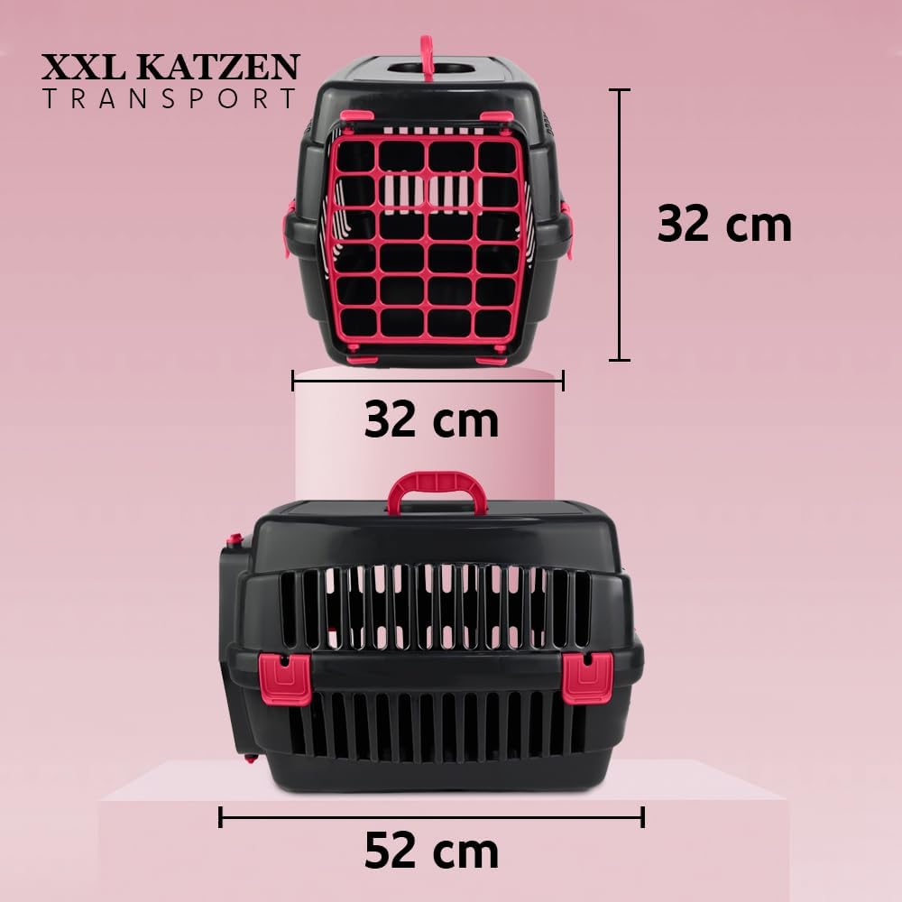 Katzen-Transportbox-Robuste Hartschalen | Strapazierfähige Katzenbox | Robuste Katzenbox aus Hartpla