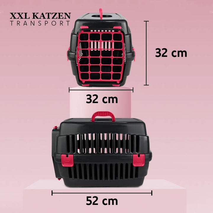 Katzen-Transportbox-Robuste Hartschalen | Strapazierfähige Katzenbox | Robuste Katzenbox aus Hartpla