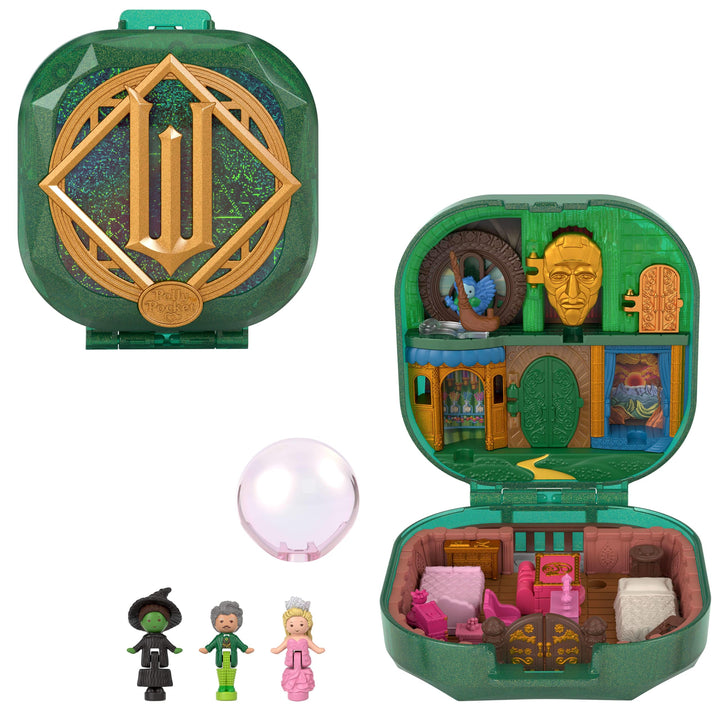 Polly Pocket x Wicked Sammler-Schatulle, Mikropuppen und Spielset, 2 thematische Zubehörteile, ikon