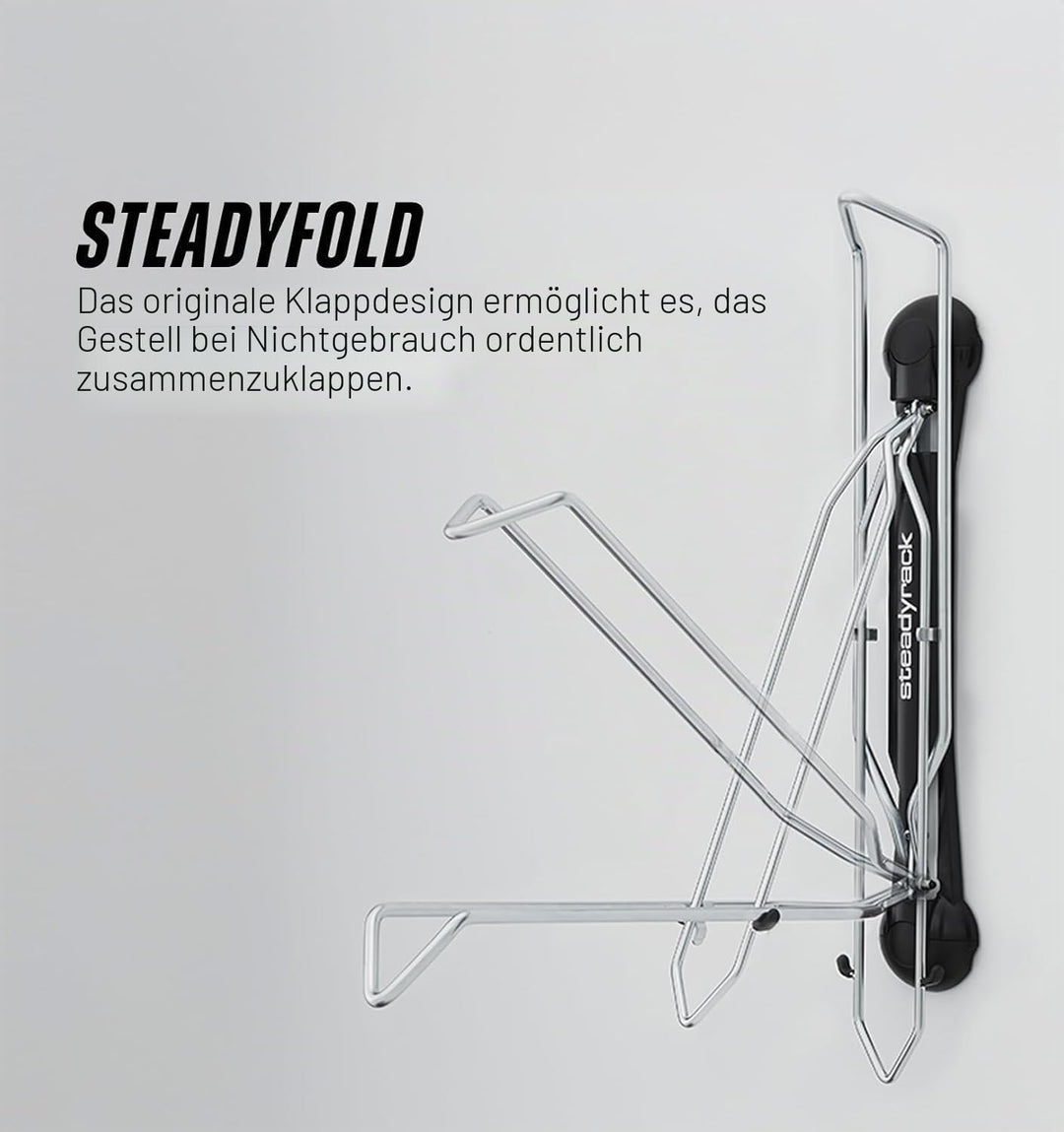 Steadyrack Fahrrad Wandhalterung - Classic Rack - Fahrrad Wandhalterung Vertikal als Aufbewahrungslö
