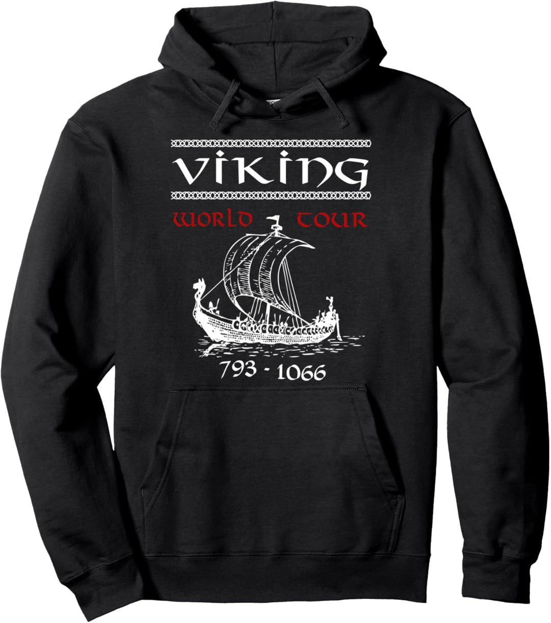 Wikinger Tour Viking World Tour beidseitig bedruckt Geschenk Pullover Hoodie