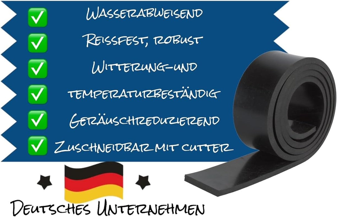 Gummistreifen mit Gewebe Gummi-Matte-Platte Vollgummi Schürfleiste Hartgummi 100mm breit 10mm dick 1