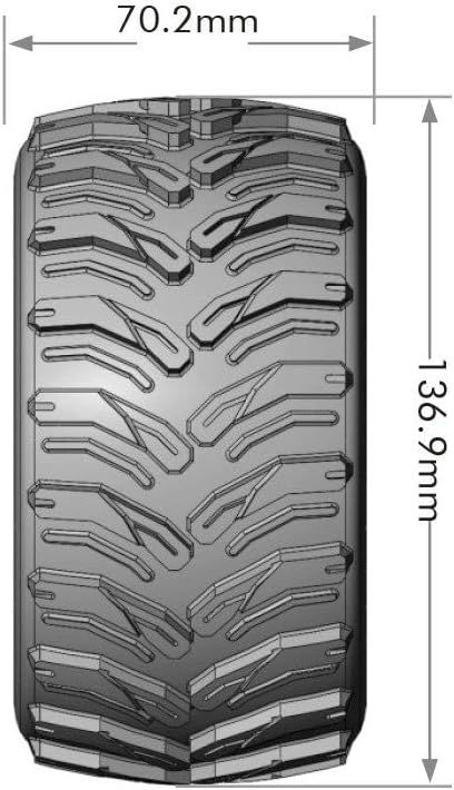 LOUISE MFT MT-MAXX 2.8 Cyclone 1/10 Soft FELGE SCHWARZ 17MM 1/2Z Offset
