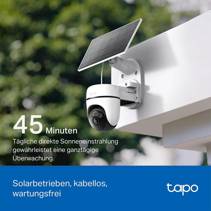 Tapo C610 KIT 2K 360° Solar Überwachungskamera Aussen (Akku 6700 mAh, Farbnachtsicht, WLAN 2,4 GHz,