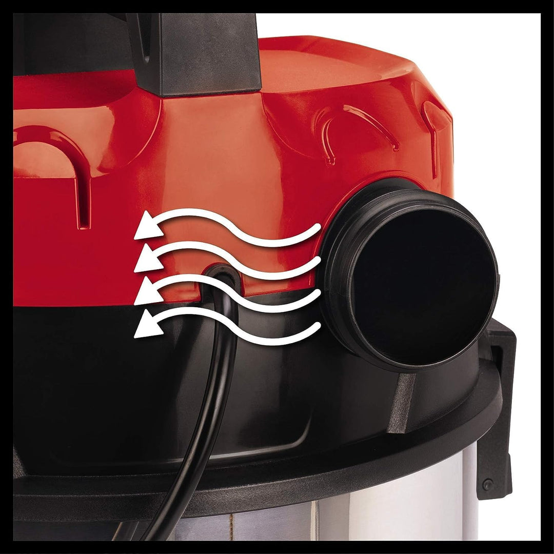 Einhell Nass-Trockensauger TE-VC 2230 SA (ECO-Technologie, 1.150 W, 30l Edelstahlbehälter, Blasansch
