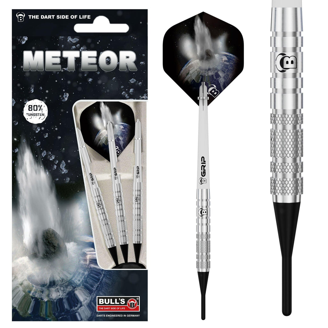 Meteor Soft Dart aus 80 % Tungsten. Dartset aus 3 Dartpfeilen, entwickelt mit über 10 Varianten, unt