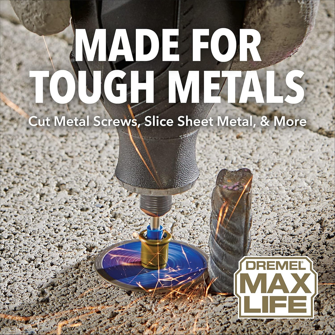 Dremel Max Life EZ506HP Hochleistungs-Metallschneidrad, 38,1 mm, Blau EZ Lock - Max Life Schneiden v