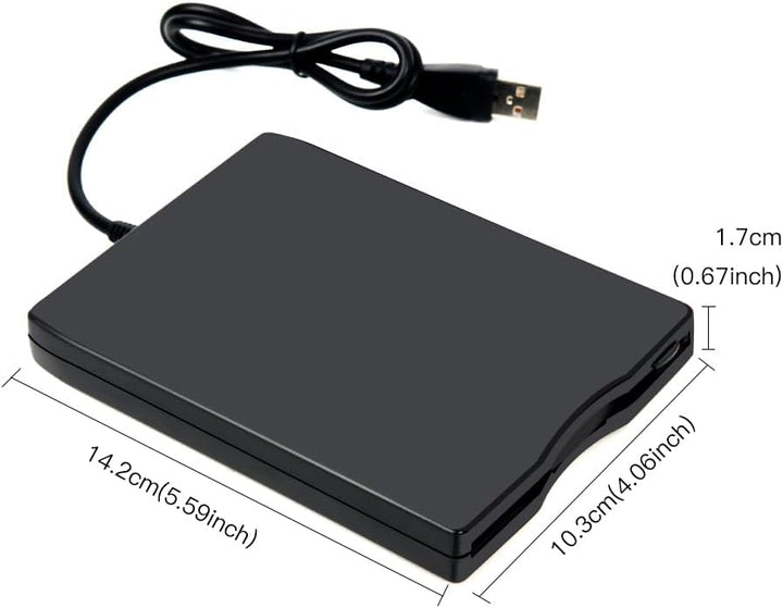 Diskettenlaufwerk, USB, 3,5 Zoll, tragbar, 1,44 MB FDD, für Laptops mit Windows 10/7/8/XP/Vista, Plu