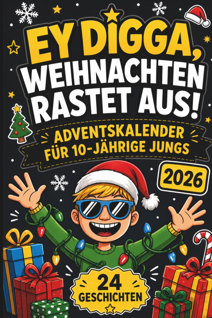 Ey Digga, Weihnachten rastet aus!: Der Kurzgeschichten-Adventskalender für Jungs ab 10 – 24 chaotisc