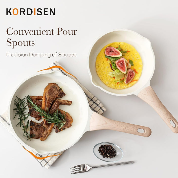 Kordisen Keramik Bratpfanne 24 cm Induktion, Antihaft Keramik Pfanne, Gesund und Ungiftig, PFOA und