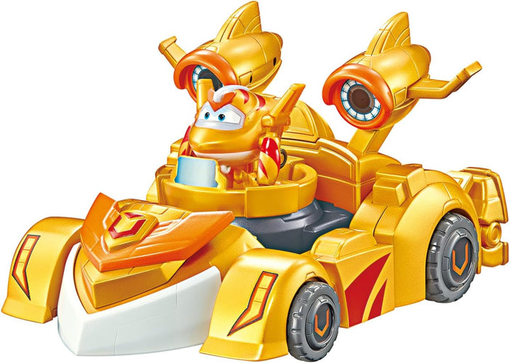 Super Wings EU770352 - Super Robot Suit Golden Boy, ca. 18 cm grosse verwandelbare Spiel-Figur, 2-in