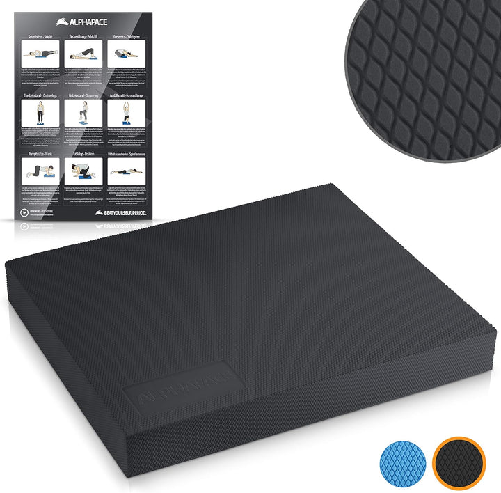 ALPHAPACE Balance Pad inkl. gratis Übungsposter - Innovatives Balance-Kissen für optimales Ganzkörpe