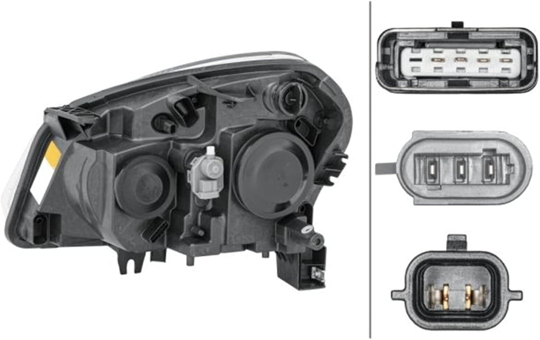 HELLA 1EF 238 042-021 Halogen-Hauptscheinwerfer - rechts - für u.a. Nissan Qashqai I (J10, NJ10, JJ1
