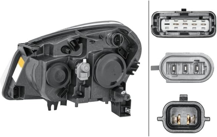 HELLA 1EF 238 042-021 Halogen-Hauptscheinwerfer - rechts - für u.a. Nissan Qashqai I (J10, NJ10, JJ1