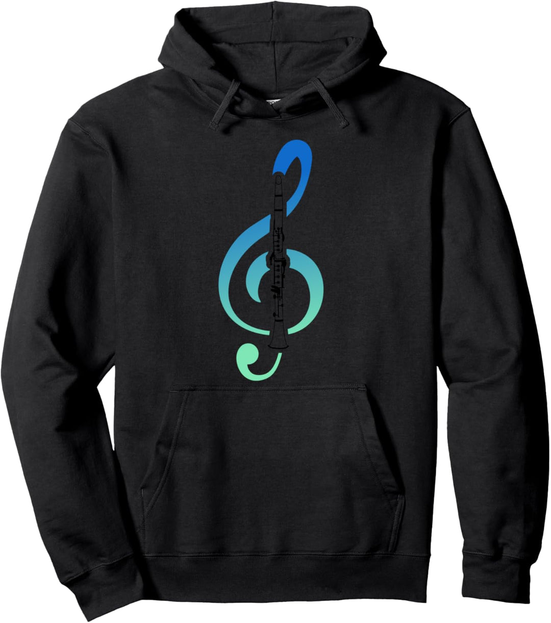 Notenschlüssel Klarinettist Orchester Musiker Klarinette Pullover Hoodie