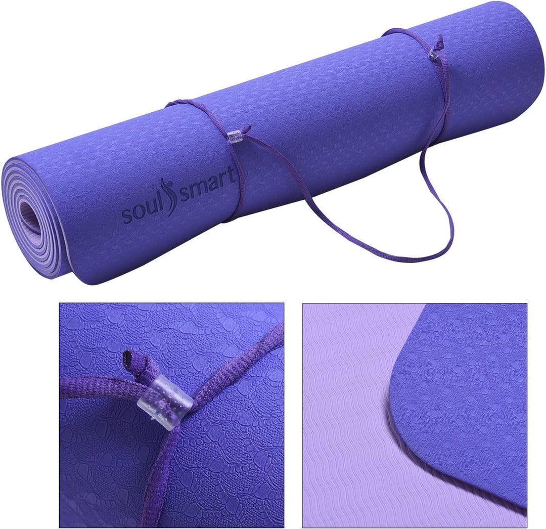 SHOP LC Yogamatte rutschfest Trainingsmatte für Fitness, Pilates &amp; leichte Reisematte für zu Hause o