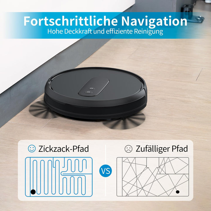P25 Saugroboter, Staubsauger Roboter mit 4000 Pa Saugkraft, Roboterstaubsauger mit Ladestation, Saug