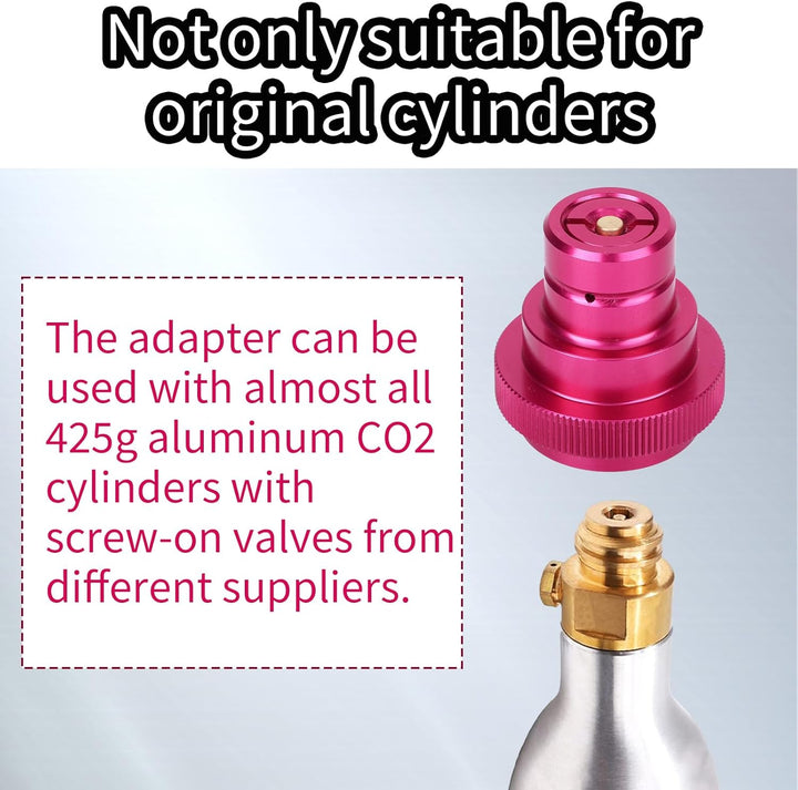 Verbesserter CO2 Schnelladapter, Kompatibel mit DUO/Terra/Art Zubehör zum Nachfüllen von Soda Maker
