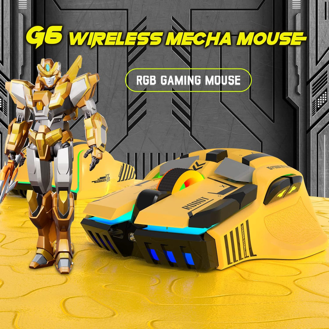 G6 Tri-Modus-Maus, kabelgebunden 2,4-G-Bluetooth Typ C mit 11 RGB-Hintergrundbeleuchtung, mechanisch