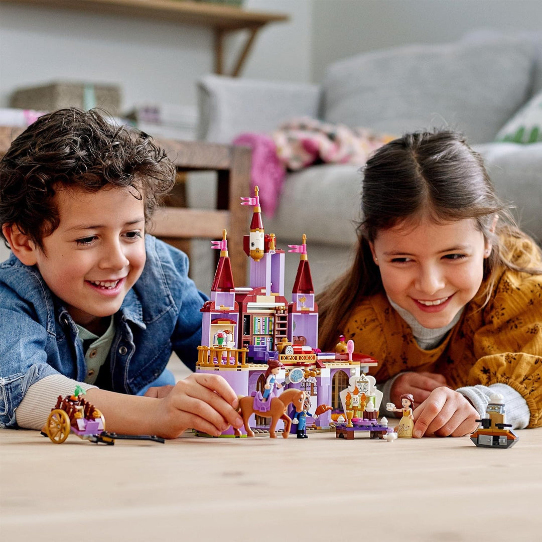 LEGO 43196 Disney Princess Belles Schloss, Schöne und das Biest, Prinzessin Schloss und Belle Mini P