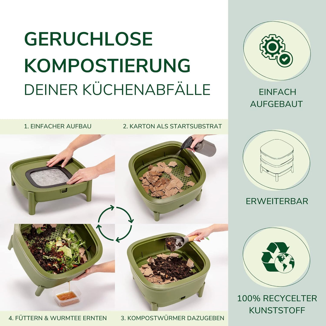 Natursache Ersatzetage für Wurmkomposter kaufen: Klein & Indoor | Wurmkiste für Balkon & Garten - St
