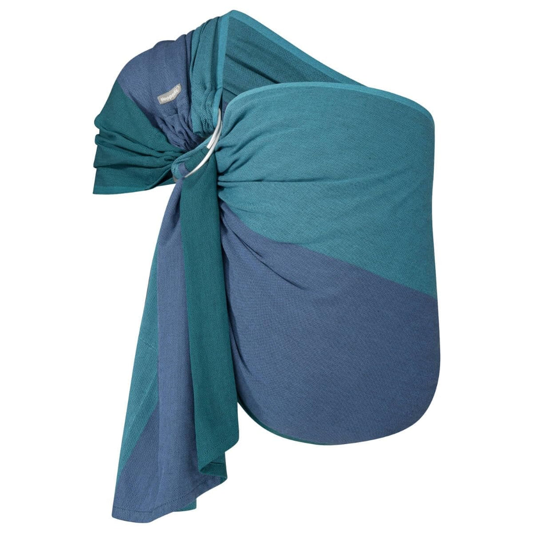 Hoppediz Ring-Sling, Baby-Tragetuch ab Geburt, 100 % schadstoffgeprüfte Baumwolle, Design Bilbao, Bi