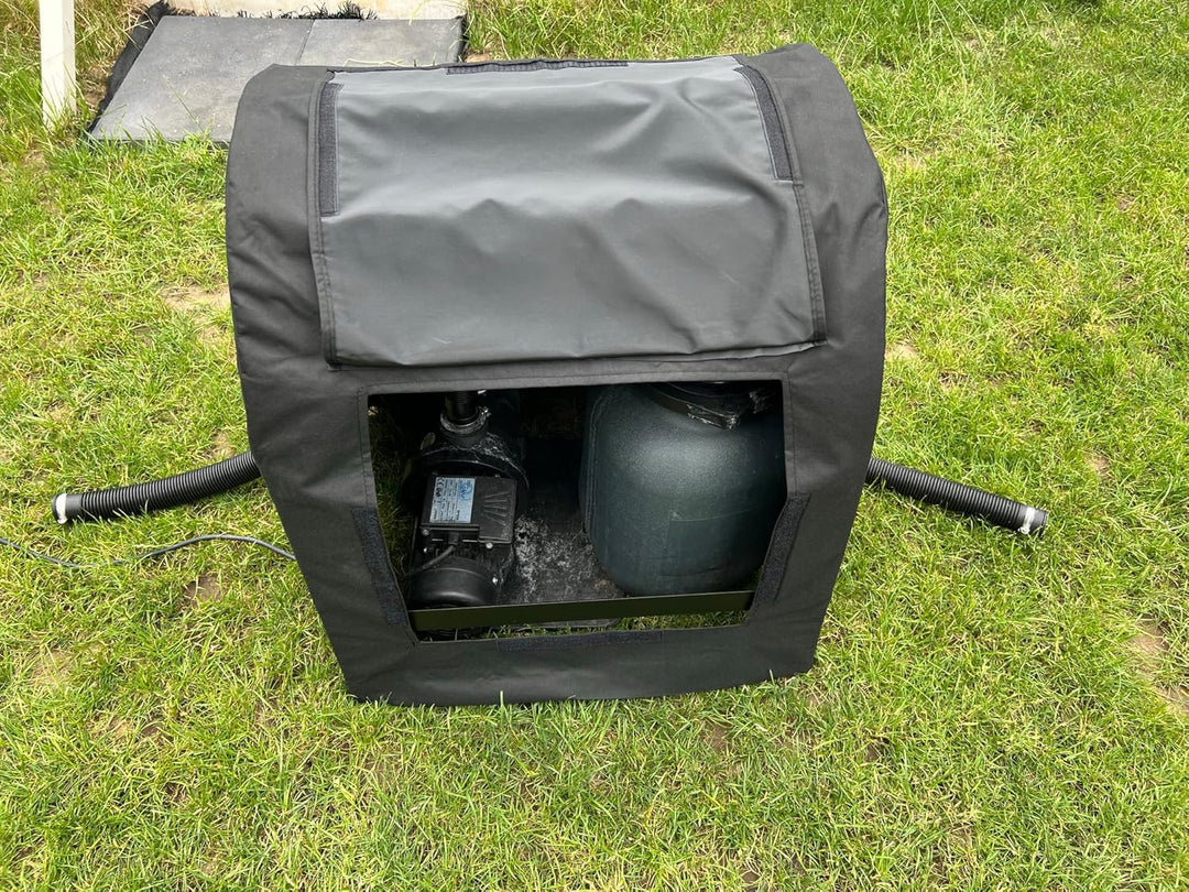 nobellgo Einhausung für Sandfilteranlage, Poolpumpe, Poolfilter, Abdeckung, hochwertig und