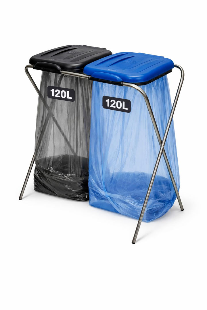Müllsackständer 120 l, Müllsackhalter, Ständer für Müllsäcke, Abfalltrenner Müllbeutelhalter rostfre