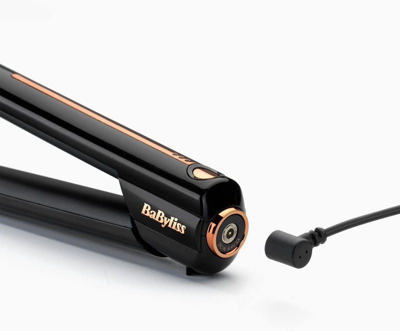 Babyliss 9000RU Glätteisen kabellos, Haarglätter mit Akku, Keramikplatten für glattere Haare, 15 Sek