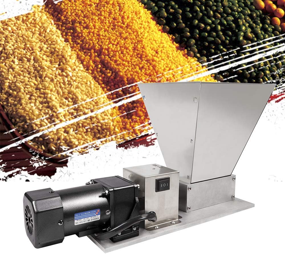 220V 60W Elektrische Getreidemühle Malzmühle Schrottmühle, 4L Gerstenmühle Malzbrecher Getreidemühle