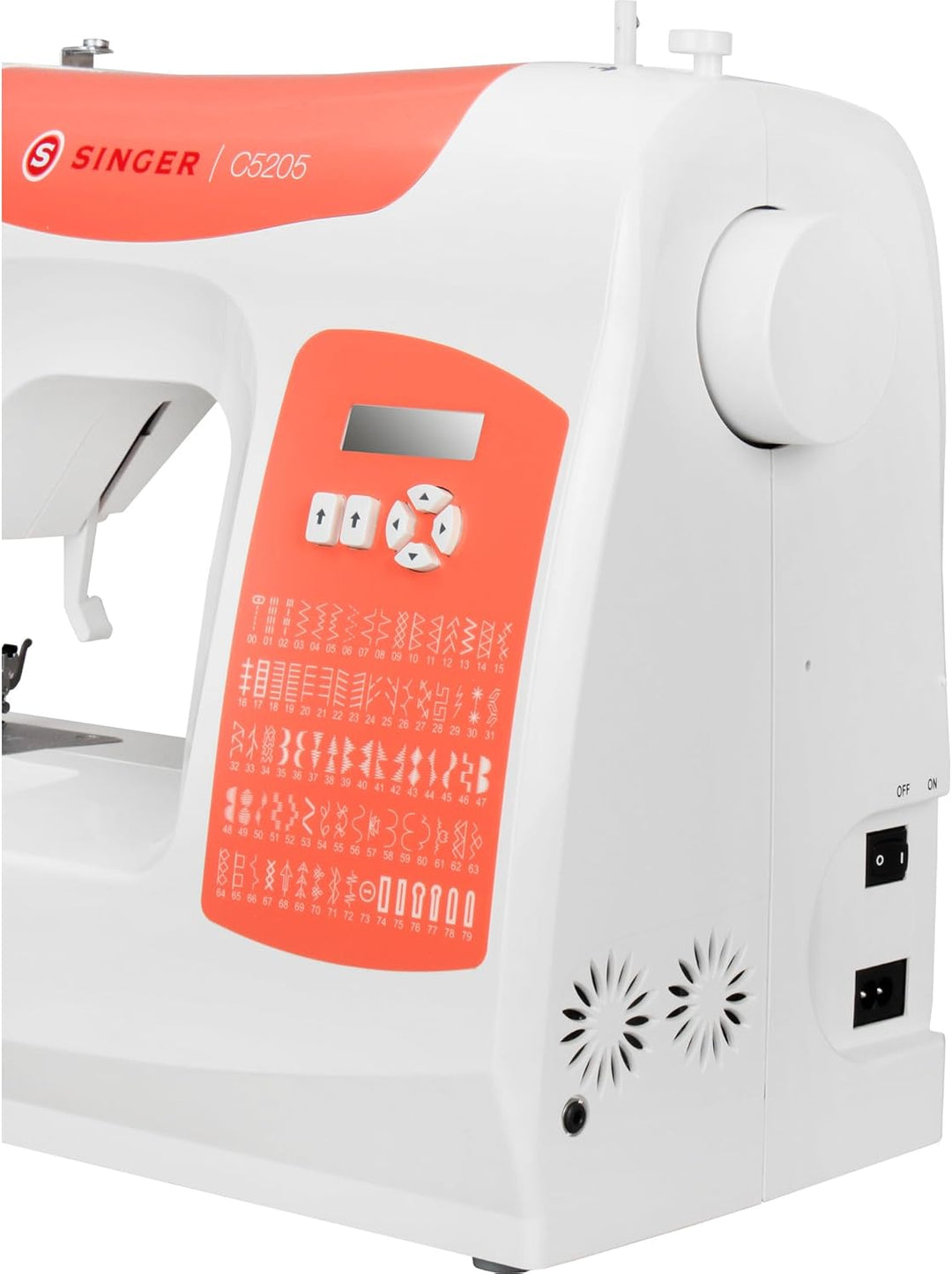 Singer C5205 Nähmaschine, weiss/orange